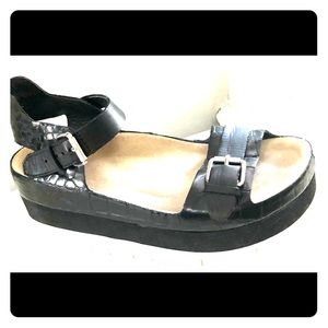 Ash platform sandals